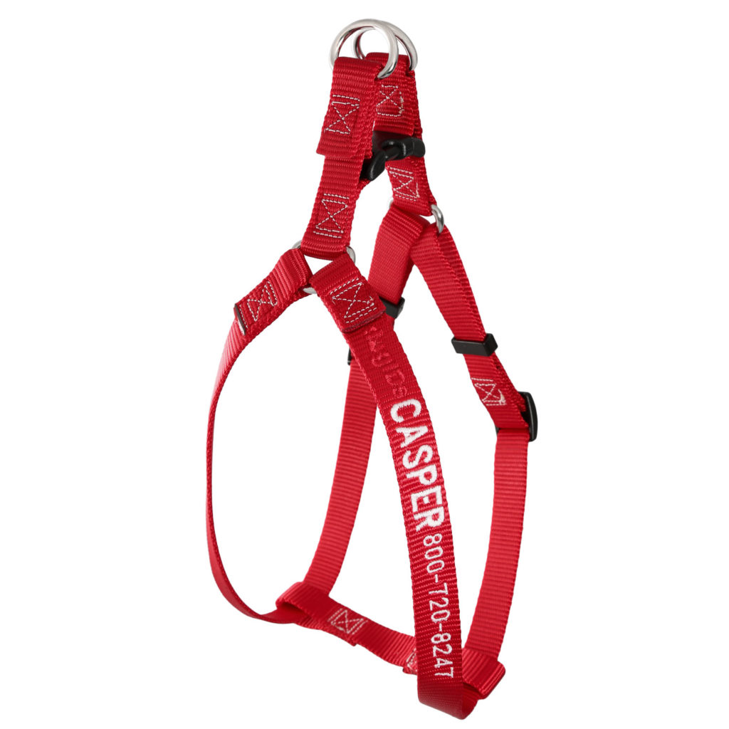 embroidered-nylon-dog-harness-red