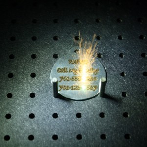Dog Tag Deeply Laser Engraved with High Power Laser