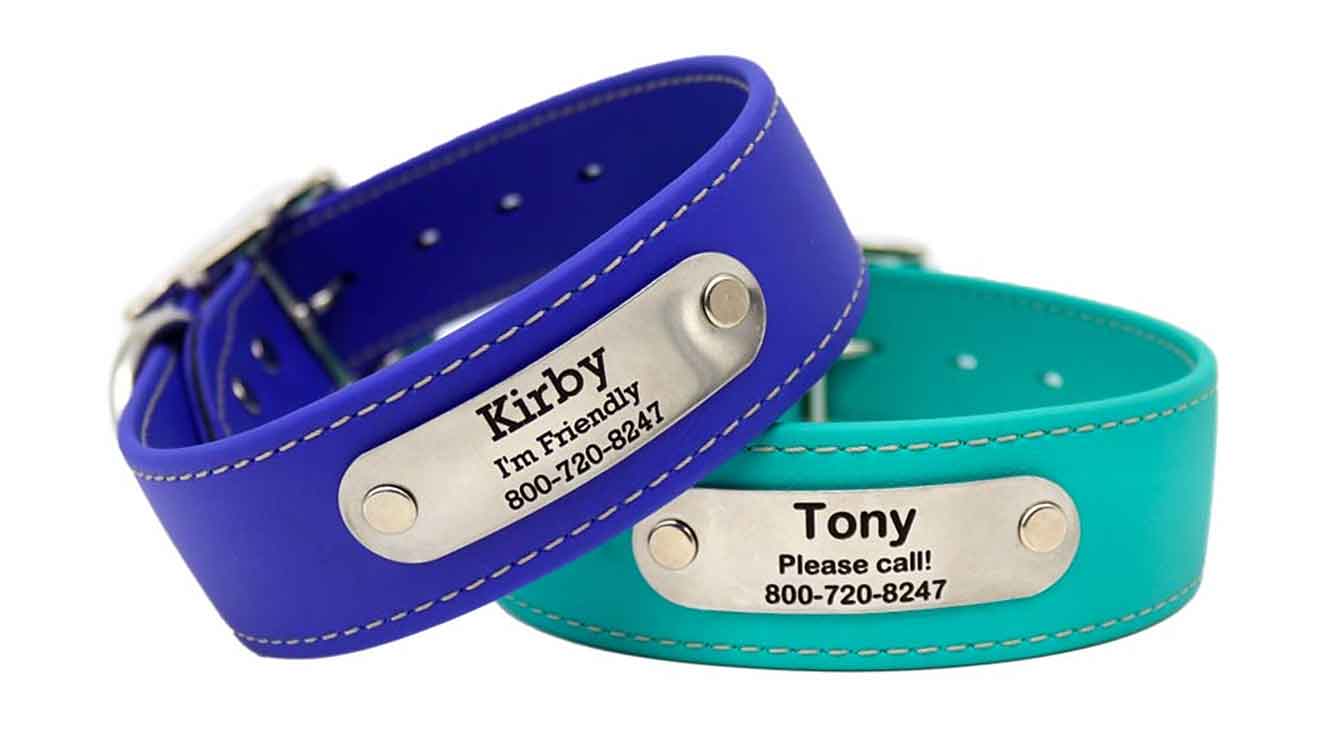 Extra Wide Stitched Waterproof Personalized Dog Collars