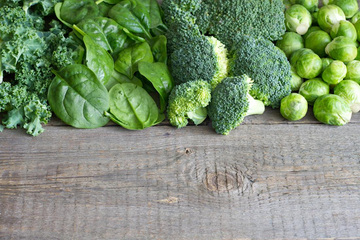 Vegetables on a table